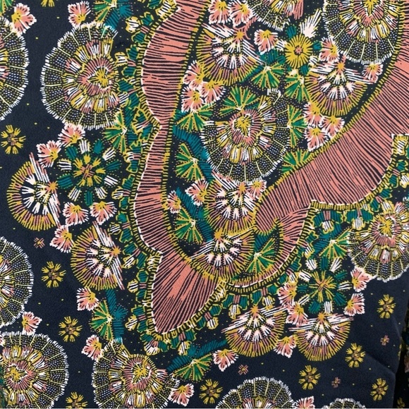 Point Sur Abstract Floral Wrap Top Size M Artsy Kimono Tie - Picture 3 of 16